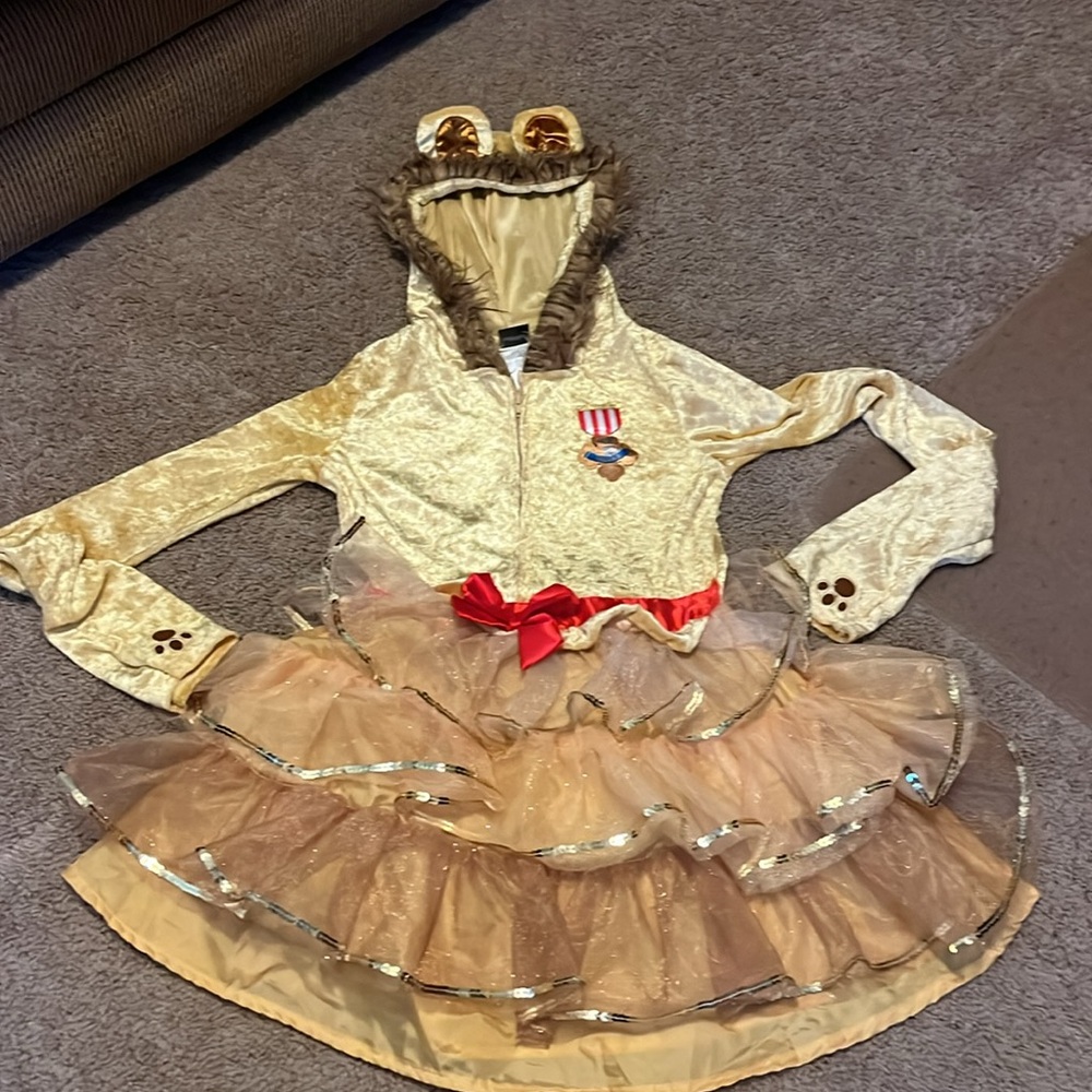Wizard of Oz cowardly lion girls size 10/12 no tail